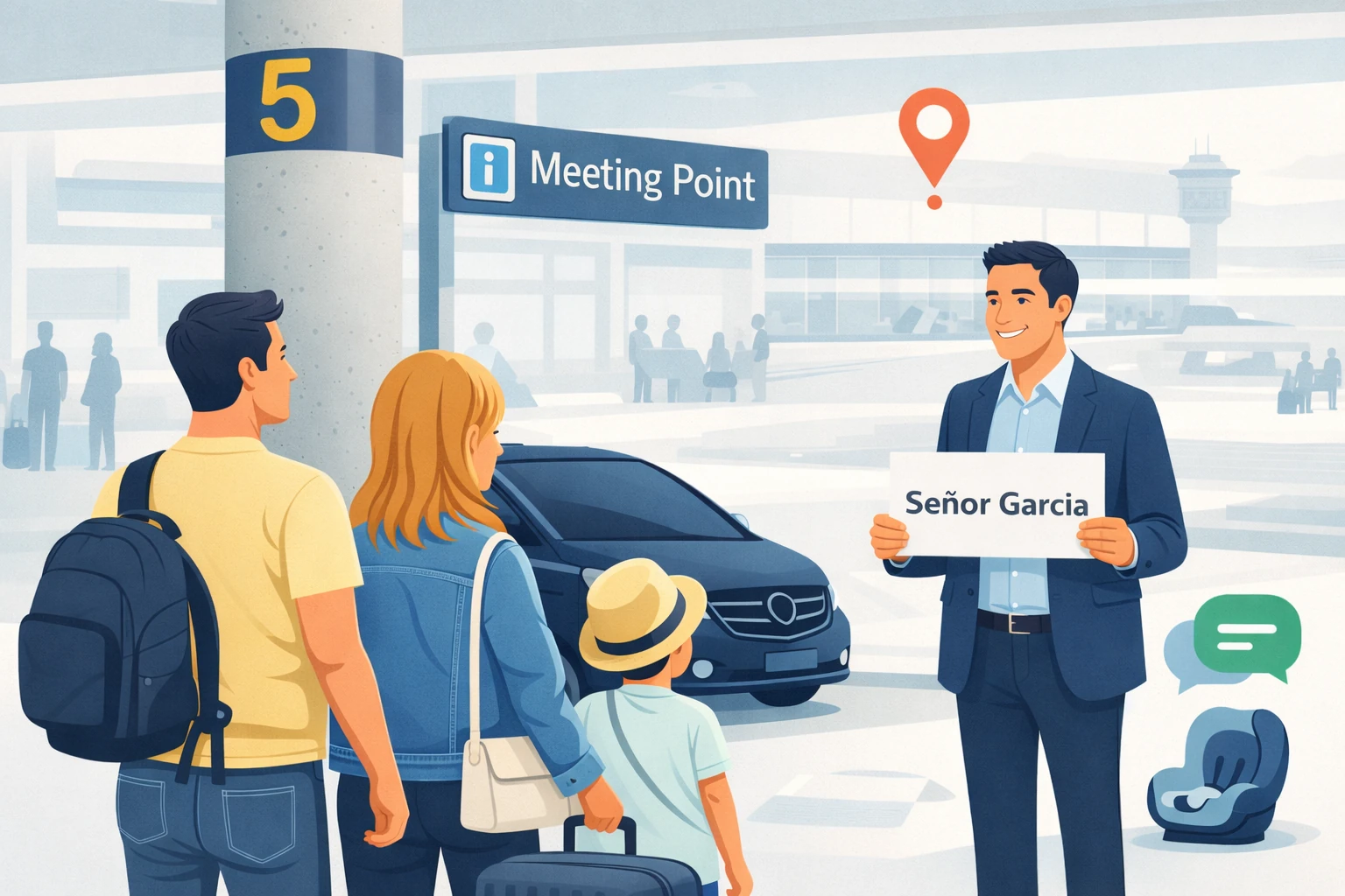 🛬 Dónde te recoge tu conductor en PMI: meeting point paso a paso