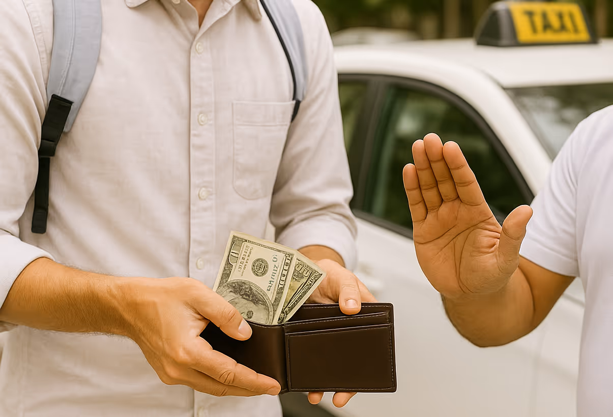 Payment declined icon representing hidden fees avoided.