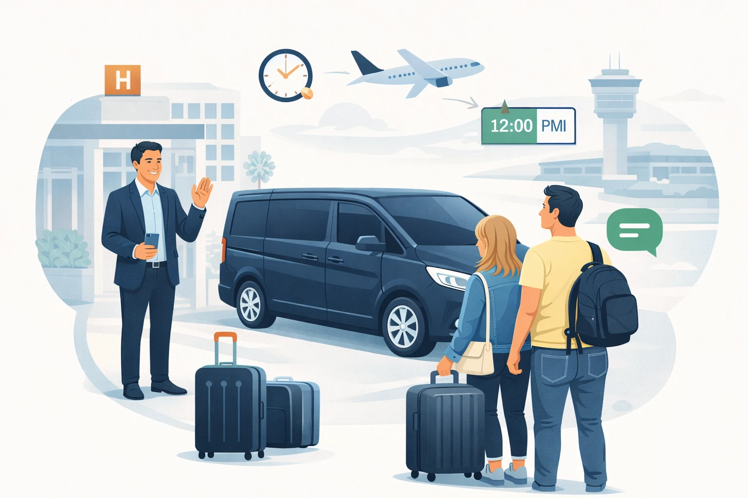 🏨 Cómo funciona la recogida en hotel para ir a PMI (hora exacta)